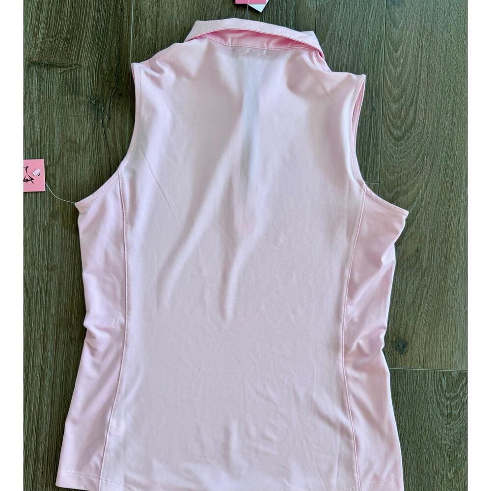 Golftini Sleeveless Golf Polo Shirt Tech Breathable UPF 1/4 Zip Women XS Pink - Picture 10 of 13